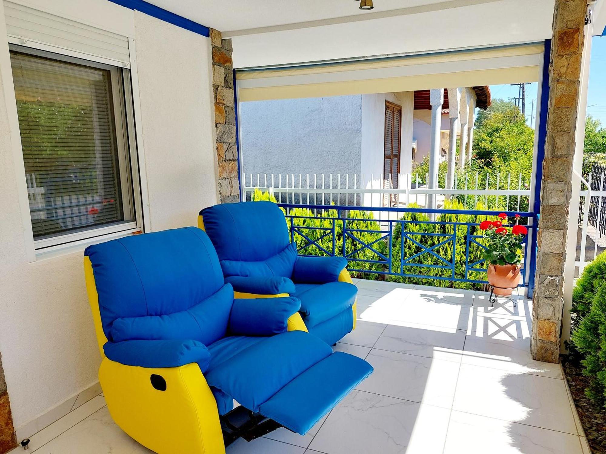 Villa Blue House Nea Kallikrateia Esterno foto